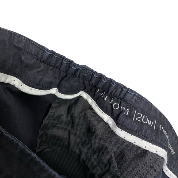 Talbots Pants Womens 20W Black Perfect Skimmer Cropped Capri Plus Minimalist - Picture 7 of 9